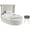 Cream, variant on Home Square 2-Piece Set with Luxus Cream Velvet Twin Bed & Bali Nightstand