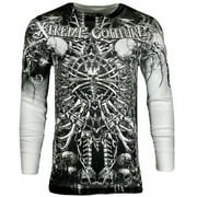Xtreme Couture by AFFLICTION Men's THERMAL T-Shirt CATACOMBS Skull