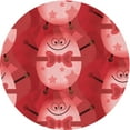 thumbnail image 1 of Ahgly Company Machine Washable Indoor Round Transitional Red Area Rugs, 4' Round, 1 of 7