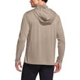 thumbnail image 5 of Men's Hoodie Sun Protection Pullover, UV Hoodie with Face Mask, Long Sleeve, Solid Color, Breathable, Quick Dry, UPF 50+, Lightweight Sunscreen Shirt for Hiking Fishing | Zenithor,Khaki 2XL, 5 of 8