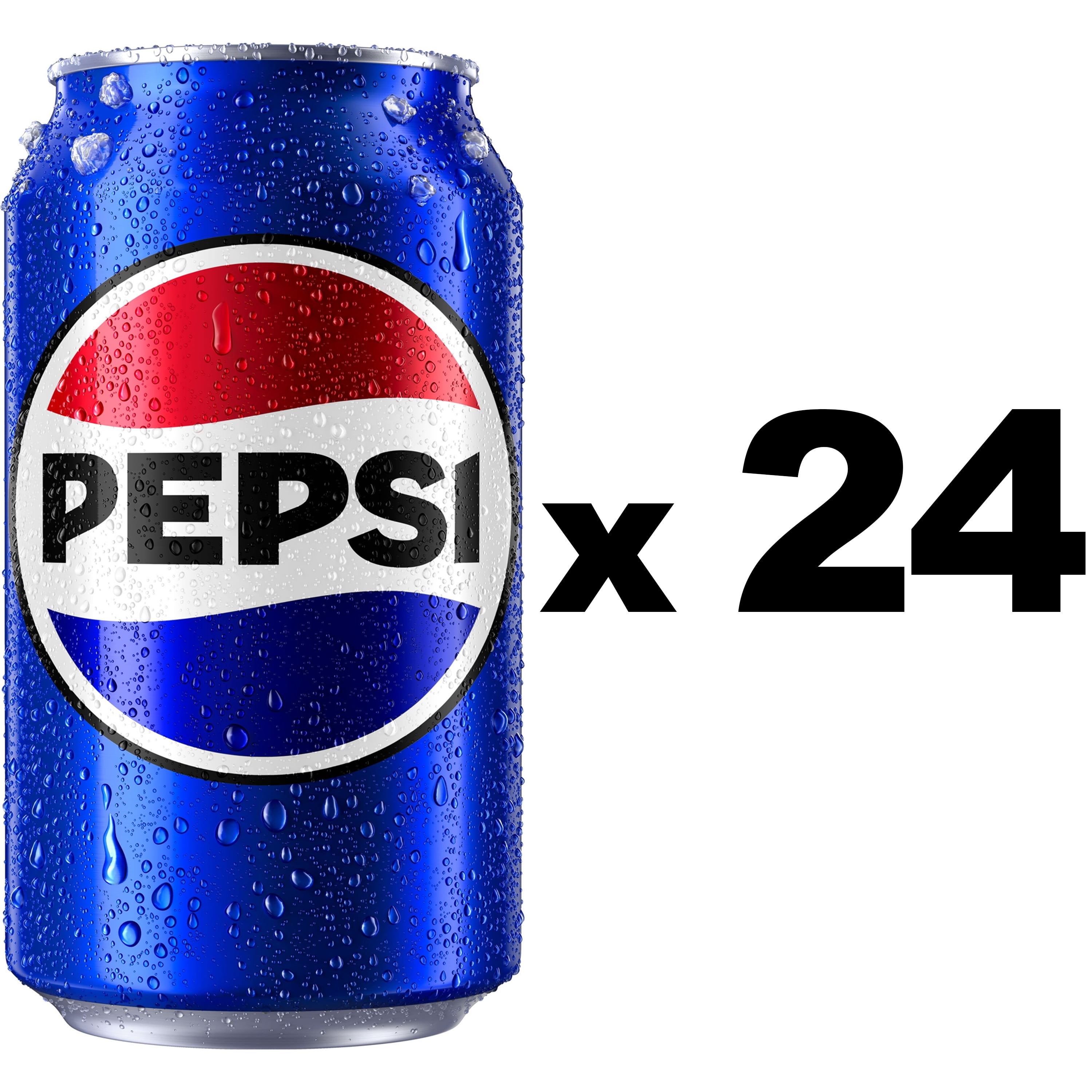 Pepsi Cola Soda Pop, 12 fl oz, 24 Pack Cans