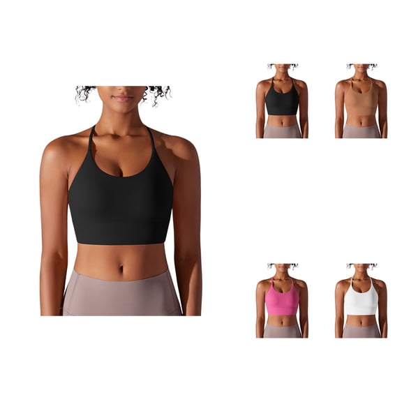Sports Bras Low Impact Sports Bra Women's Solid Beauty Back Strap Sports Bra Running Fitness & Yoga Wear Underwear