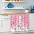 thumbnail image 6 of Pink Christmas Balls Small Sink Skirt 10"Wx11"L, Dustproof Under Sink Curtain with Self Adhesive Tape, Xmas Tree Snowflake Cabinet Curtain Cover for Bathroom Vanity, Kitchen Storage Shelf, RV, 6 of 9