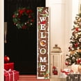 thumbnail image 2 of Letrero decorativo para porche ARTDMT, 120 cm, con diseño de feliz Navidad y bienvenida, 2 of 7