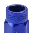 thumbnail image 4 of J2 Engineering LN-T7-014-125-BL J2 Engineering 7075 -T6 Forged Aluminum M12 x 1.25 20Pcs 50mm Height Knurled Top Lug Nut w/ Adapter Blue, 4 of 6