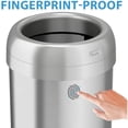 thumbnail image 4 of Halo  16 Gal Stainless Steel Rectangular Open Top Trash Can, 4 of 5