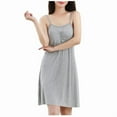 thumbnail image 4 of Sakmal Robe de Maison Grande Taille pour Femmes Chemises Coton Vêtements de Nuit Gris Sans Manches Chemises pour Femmes, 4 of 4
