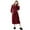 Burgundy A, variant on Unisex Winter Waffle Robes Plush Fleece Thickened Bathrobes Shawl Collar Winter Warm Nightgown Couple Bathrobe White B
