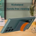 thumbnail image 3 of Wrist Strap Case Compatible Galaxy S23 Ultra Stand Case for Women Men,Ultra-Thin Hard Shockproof PC + PU Leather Wristband Cover Phone Case for Samsung Galaxy S23 Ultra Case with Kickstand Green, 3 of 12