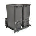 thumbnail image 1 of Rev-A-Shelf Double 50 Qt Pull Out Soft-Close Steel Kitchen Garbage Can, 1 of 9