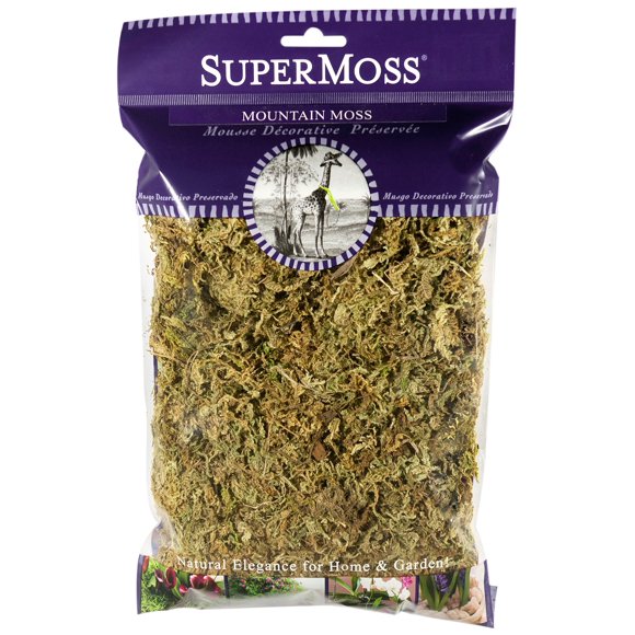 SuperMoss (23810) Mountain Moss Dried, Natural Green, Appx. 2oz