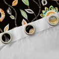thumbnail image 4 of Homewish Vintage Bohemian Flower Curtains Pack of 2 (42x84 Each), Black Yellow Green Curtains Blackout, Hippie Plant Botanical Bedroom Curtains, Curtains and Drapes Bedroom Decor, 4 of 6