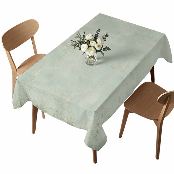 Waterproof Tablecloth Sge Green Gradient Rectangle Table Cloth 52x70in,Wipeable Washable Table Cover Vintage Mottled Tablecloths for Dining Tables Kitchen Picnic Camping Outdoor Party
