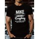 thumbnail image 1 of Camiseta gráfica "MIKE lo sabe todo" para hombre: camiseta informal de manga corta, mezcla de algodón transpirable, cuello redondo, corte regular, top de verano con diseño geométrico, lavable a máquin, 1 of 6