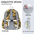 thumbnail image 5 of Black Sunflower Backpack for School,Cute School Bag,Schoolbag with Adjustable Shoulder Straps & Padded Back,13.4"x11"x4.7", 5 of 6