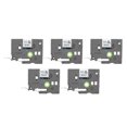 thumbnail image 1 of 5Pcs Label Maker Tape 9mm Laminated Waterproof Colorfast Multi Purpose Labeler Tape for PT D210 PT D200 PT H110 PT D400 Gold On Black Bze 324, 1 of 5
