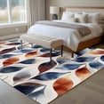 thumbnail image 4 of 6'x9' Area Rugs, Navy Blue Burnt Orange Indoor Outdoor Area Rug for Living Room Bedroom, Abstract Palm Leaf Botanical Washable Bathroom Rugs Kitchen Floor Carpet Mats Home Decor Aesthetic, 4 of 8