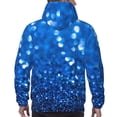 thumbnail image 7 of Sikiie A Blue Glitter Men's Hoodie, Essentials Hoodie, Sweatshirt, Pullover Hooded Sweatshirt for Men-Medium, 7 of 7