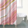 thumbnail image 3 of Pink and Gold Marble Texture Shower Curtain 72x72in ,Bathroom Decorative Shower Curtains Set with 12 Hooks,Modern Waterproof Washable Shower Curtain, 3 of 5
