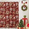 thumbnail image 5 of Shower Curtain 72"W x 96"L Winter Christmas Tree Deer Bells Xmas Hat Red Fabric Shower Curtains Set with Hooks Water Repellent Bathroom Curtains Machine Washable Bathroom Accessories, 5 of 9