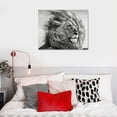 thumbnail image 5 of PIKWEEK  YP0950 Lion Wall Art Brown in Black and White Canvas Wall Art Framed Animal Canvas Prints Painting Pictures Ready to Hang for Living Room Bedroom Kitchen Home and Office Wall Decor, 5 of 5
