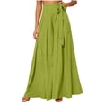 thumbnail image 2 of PADFRYBK Wide-Leg Pants For Womens Casual Loose Pants Solid Color Elastic Waist Sweatpants Straight Leg Pants With Pockets, 2 of 8