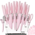 thumbnail image 1 of Juego de cuchillos Astercook, 22 piezas, con bloque y afilador, color rosa, 1 of 9