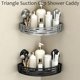 thumbnail image 3 of Triangle Suction Cup Shower Caddy Corner Shower Caddy Bathroom Shower Organizer No Drilling Shower Shelves With Hooks Removable Rustproof Bathroom Org, 3 of 7