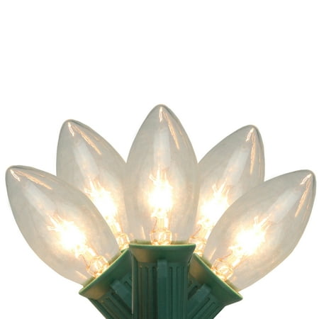 Northlight 25ct Transparent C9 Christmas Lights Clear - 24' Green Wire