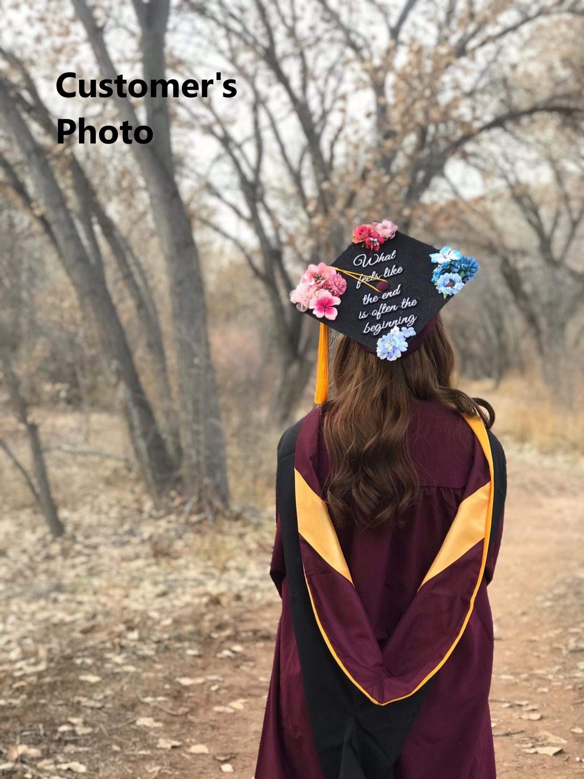 Once Upon a Time What Feels Like The End Black Graduation Cap Decorations