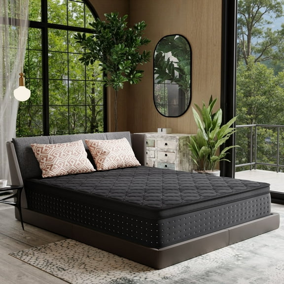 YINIX 12 Inch Pocket Spring Hybrid Mattress in a Box, Queen