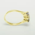 thumbnail image 5 of LBG British Made 9k Yellow Gold Natural Opal & Tanzanite Womens Statement Ring - 33 size options - Size 10.5, 5 of 6