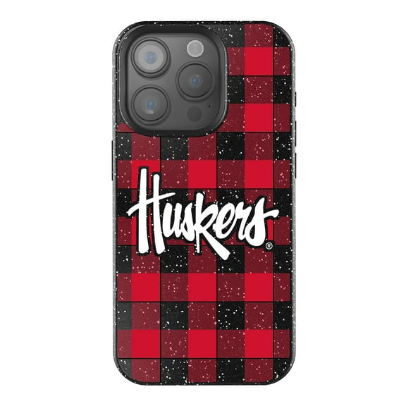 Keyscaper Nebraska Huskers Plaid Bling iPhone Case