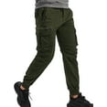 thumbnail image 2 of Seyurigaoka Men Casual Pants Solid Color Tied Middle Waist Trousers, 8 Colors, 2 of 7