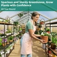thumbnail image 5 of Greenhouse for Outdoors, Large Aluminum Greenhouses with Roof Vent and Quick Setup Structure, Greenhouse Heavy Duty with PC Panels, Walk-in Green Houses for Winter Garden,Backyard,Patio,Lawn, 5 of 7