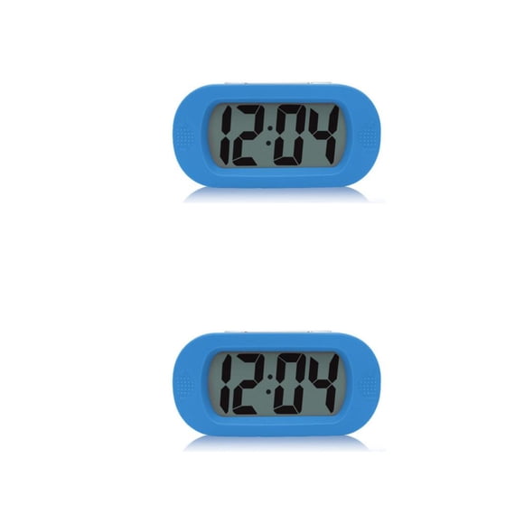 Billuyoard Despertador LED Luz nocturna Alarmas de Relojes de carcasa de silicona Reloj electrónico Campana para el hogar Viajes Oficina Type1 NO1