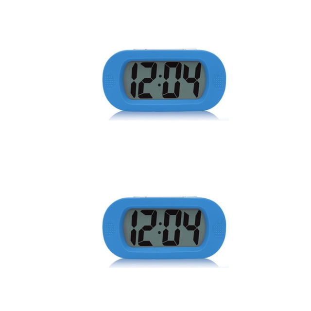 Advancent Despertador LED con luz nocturna Snooze, escritorio, mesita de noche, carcasa de silicona, reloj, campana, alimentado por para el Type1 NO1