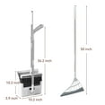thumbnail image 4 of SZZJKJ Broom with Dustpan Combo Set , Silicone Broom, Long Handle Broom Dustpan, Floor Scrub Brush -  Cleaning Broom 4 in 1 (White), 4 of 10