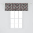 thumbnail image 2 of Ambesonne Ethnic Window Valance, Aztec Ornament Lace, 54" X 18", Grey Vermilion Brown, 2 of 3
