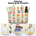 thumbnail image 2 of Tote Bag for Women - Pioneer Flower Shoulder Bag - Large Utility Work Duffle Bag with Zipper Handbag for Travel, Work, Sprots, 2 of 5