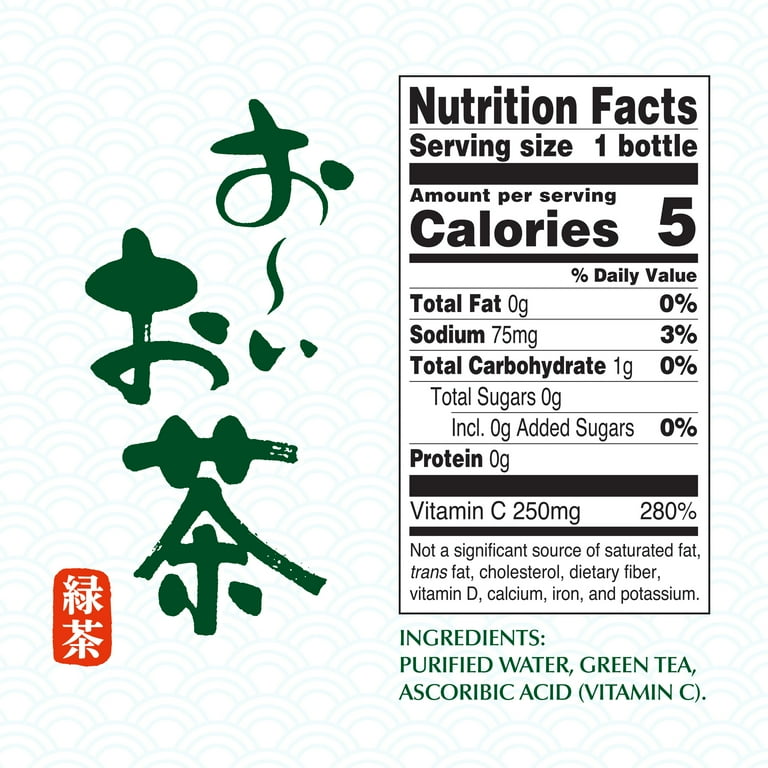 Ito En Oi Ocha Unsweetened Green Tea, 16.9 fl oz. Individual