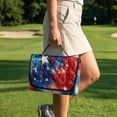 thumbnail image 4 of COEQINE Quilted Golf Cart Seat Cover, Folds Design with Handle for Easy Carry, Universal Fit 51.2x30.3 Inch for EZGO Yamaha Club Car 2-Seater, 4 Front Pockets, Vintage USA US American Flag Tie-dye, 4 of 8