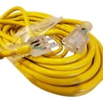 thumbnail image 2 of EZ Travel 12 Gauge 25' Yellow 1 Outlet Indoor/Outdoor Extension Cord, 2 of 2