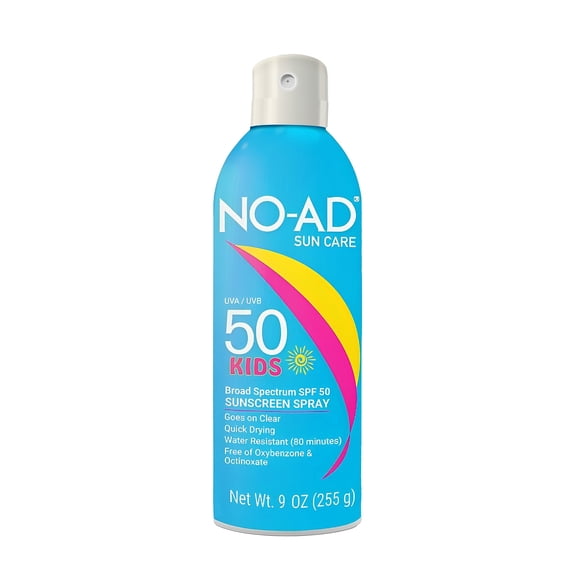 No-Ad 50 SPF Kids Continuous Spray Broad Spectrum Sunscreen 9oz