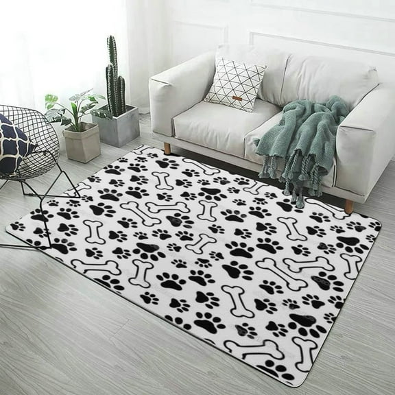 Paw Print Home Decor Living Room Carpet Non-slip Soft Comfy Floor Rug Kitchen Bedroom Entrance Doormat Mats