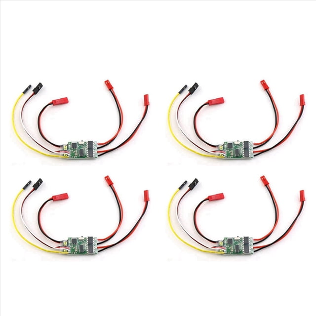4X Controlador de Velocidad Cepillado Bidireccional 5A ESC Bidireccional ESC 2S-3S Lipo para RC Modelo Coche Tanque Repuestos