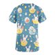 thumbnail image 3 of Puntoco Liquidación de blusas cortas para mujer Blusas estampadas para mujer Blusa de trabajo con cuello en V y manga corta con doble bolsillo, 3 of 4