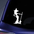 thumbnail image 3 of Bargain Max Decals Witch and Broom Silhouette Sticker Decal Notebook Car Laptop 5.5" (White), 3 of 4