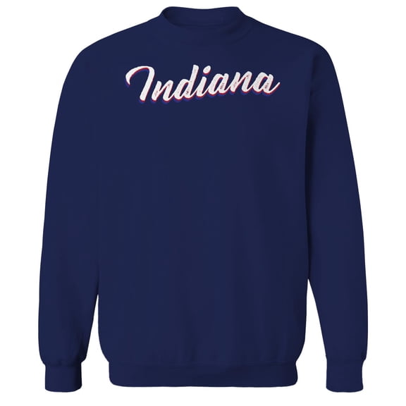 Indiana Humor Graphic Navy Men's Crewneck Sweatshirt