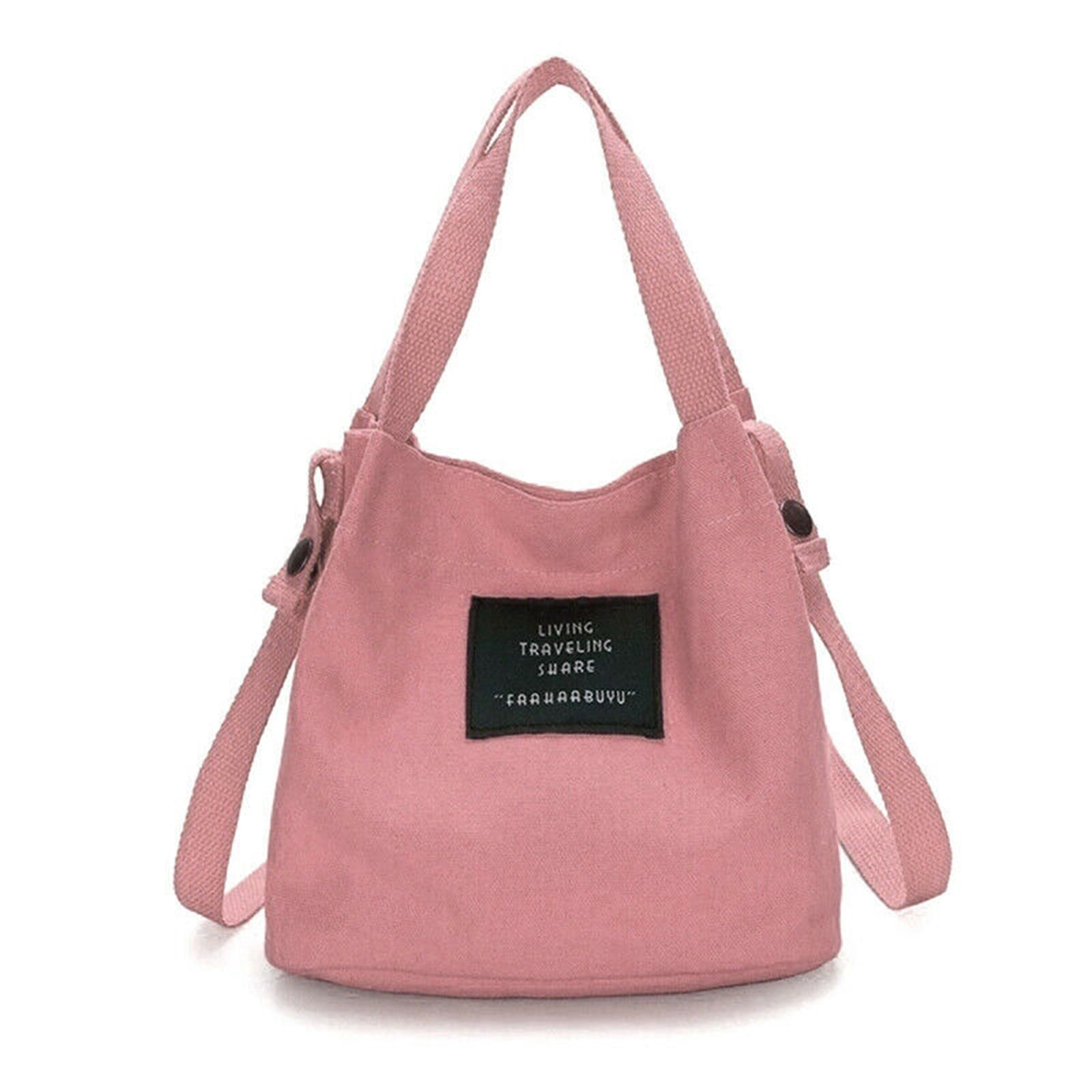 Women Small Canvas Handbag Shoulder Bag Cross Body Hobo Tote Shopping ...